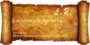 Laczkovics Rozália névjegykártya