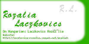 rozalia laczkovics business card